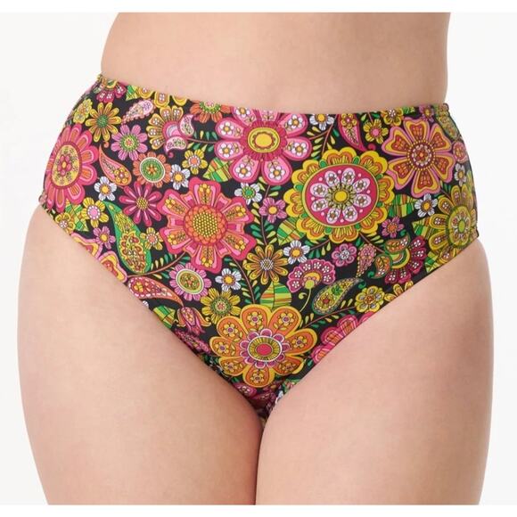 Unique Vintage Flower Child High Waist Bikini Bottom 4X NWOT - Picture 2 of 4